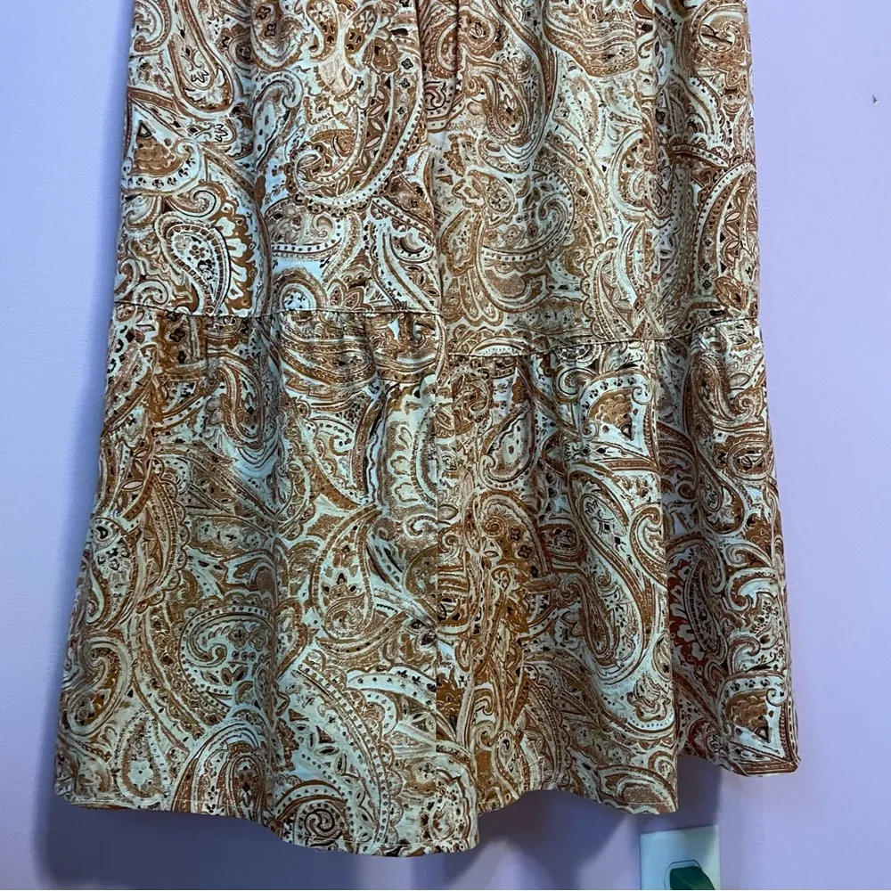 Lane Bryant Tiered Maxi Dress Windmark Paisley Button Down Tank Cotton Size 18 - Image 4