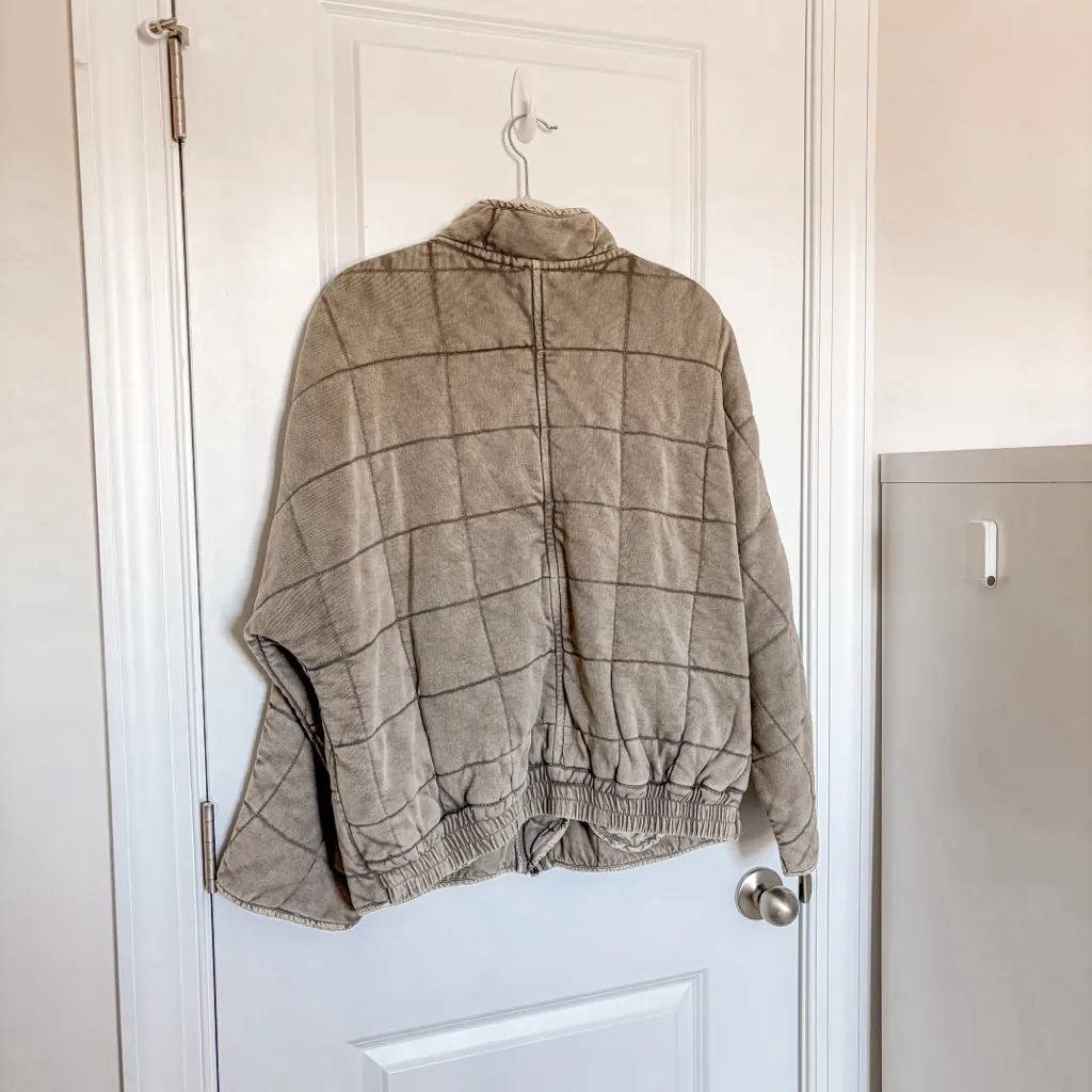 Free People Dolman Quilted Knit Jacket Cardamom - Image 7