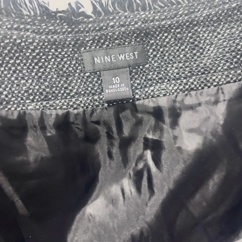 Nine West Black Tweed Pencil Skirt - Image 3