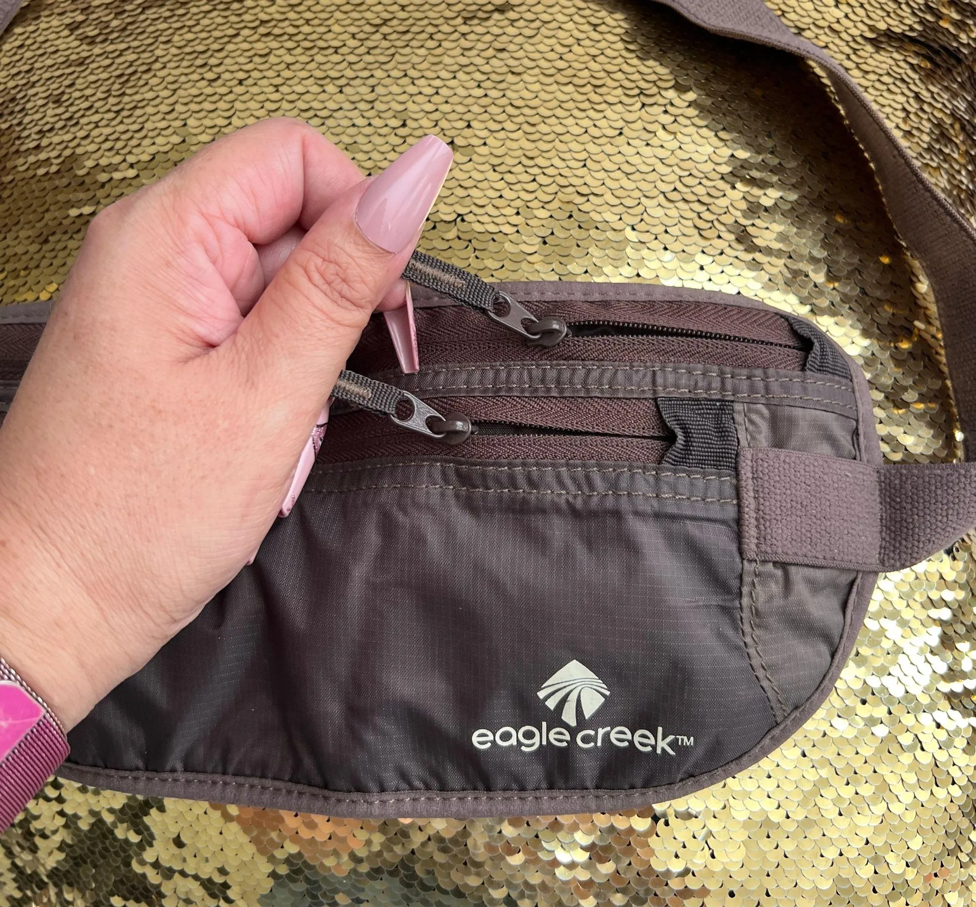 Eagle Creek Undercover Hidden Pocket Travel Money Belt Unisex Brown One Size - Image 4