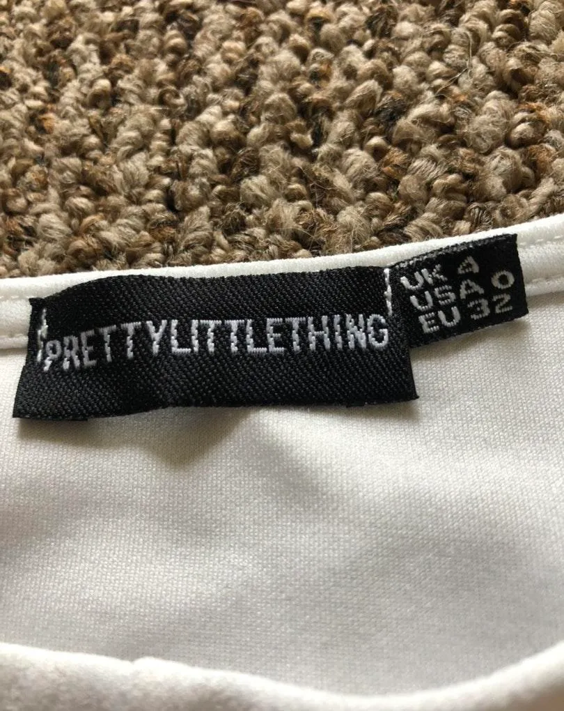 Pretty Little Thing White Crop Top - Image 5