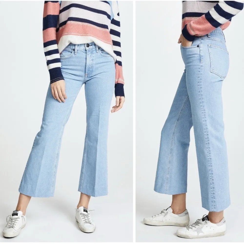 NWT Rag & Bone Justine Wide Leg Ankle Jeans Size 29 Broken Nelly Light Wash NEW - Image 8