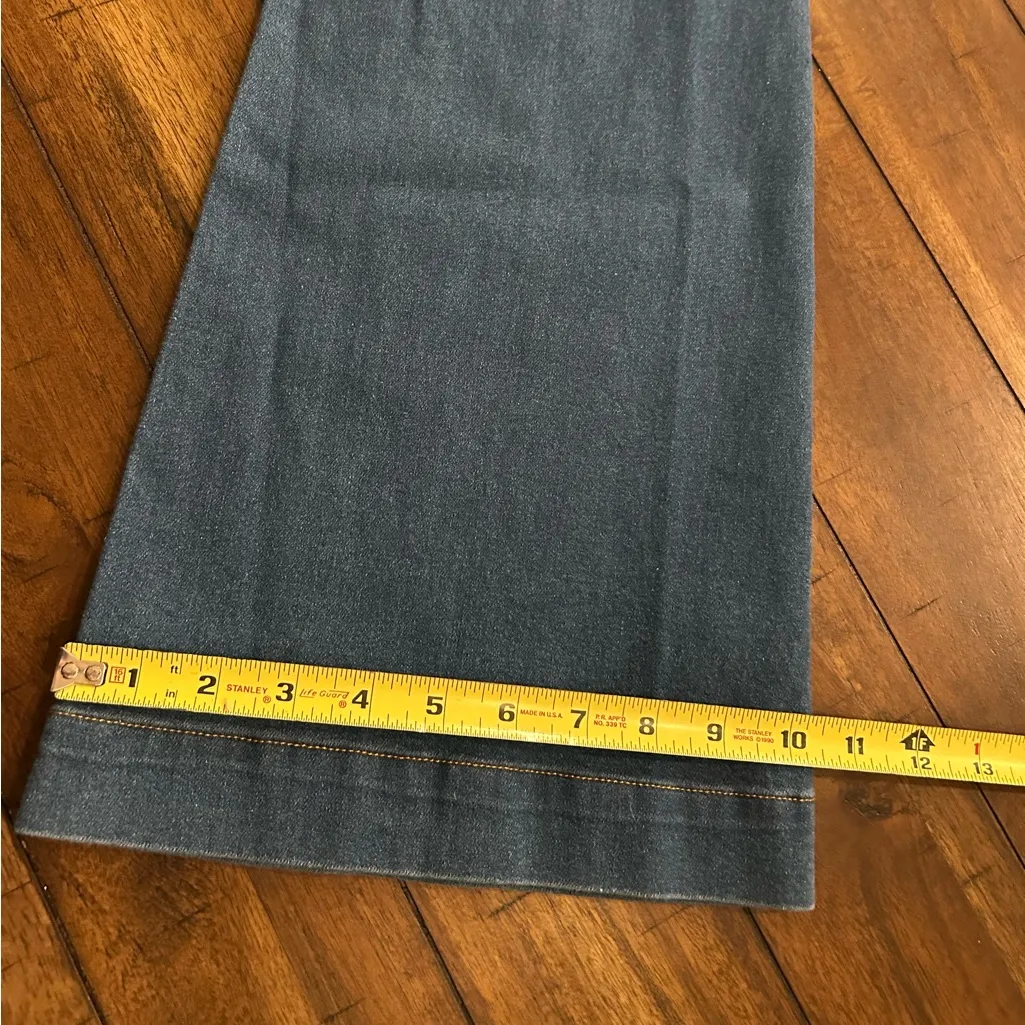 Jason Wu Stretch Wide Leg Jeans Size 6 Gold Buttons New Without Tags - Image 3