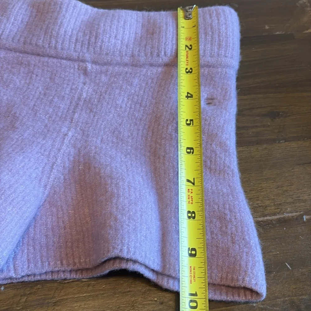 Everlane Ribbed Shorts Purple Lilac Wool Yak Hair Blend Flawed Cozy Loungewear - Image 5