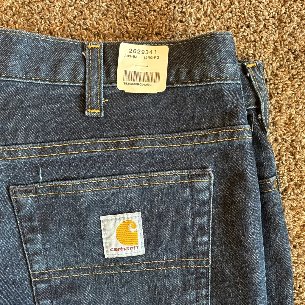 Carhartt Dark Blue Denim Pants - Image 2