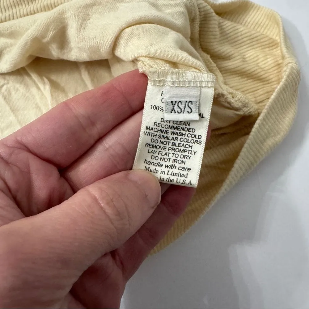 Michael Lauren Cream Oat Hunter Draped Tee Size X-Small/Small NWOT - Image 7