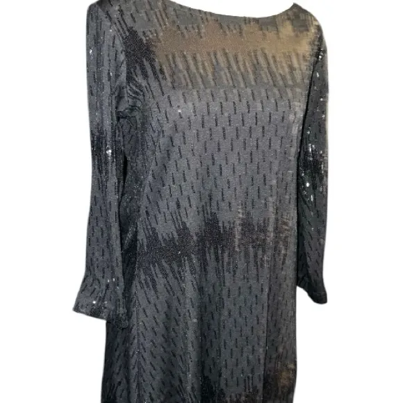 Staple Black Long Sleeve Sequin Dress Size M - Image 2
