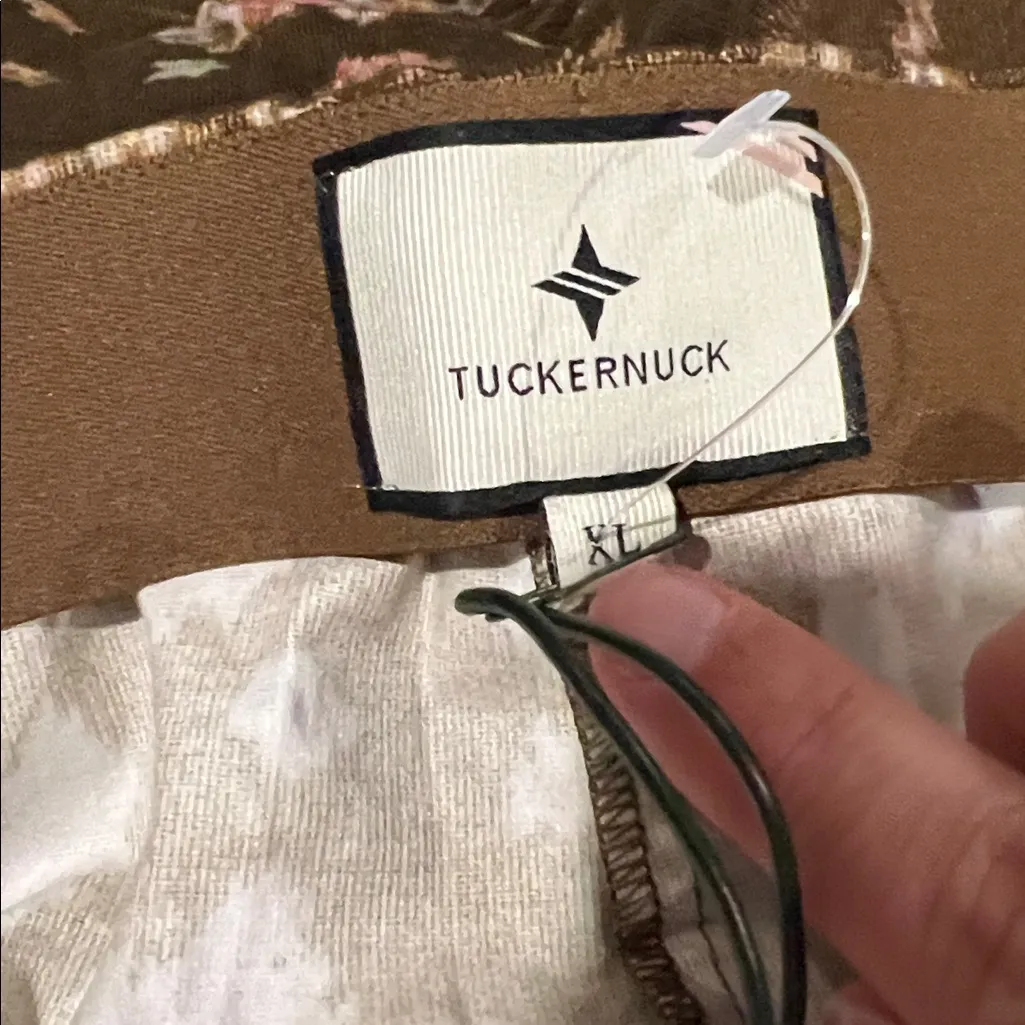 NWT Tuckernuck ashford brown corduroy Floral Brown Women's Pants size xl - Image 13