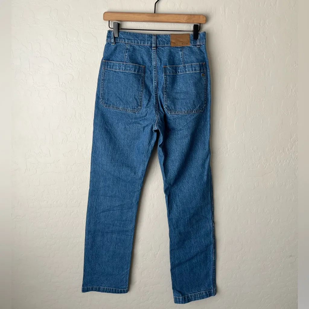 Madewell 90s Straight Cargo Carpenter Panel Denim Jeans Fenwood Wash Size 26 - Image 5