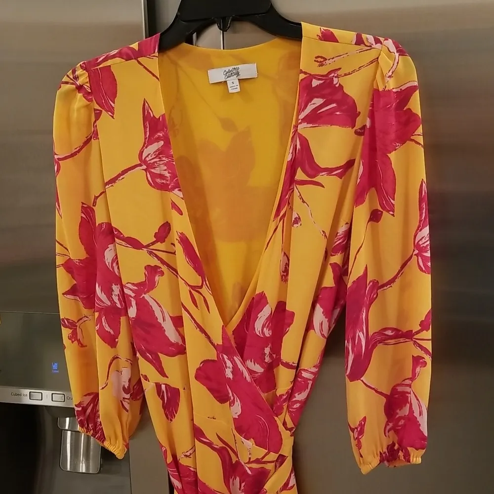 💕COLOR ME COURTNEY💕 Eleanor Wrap Dress ~ Orchid Bloom Floral Print Midi Small - Image 10