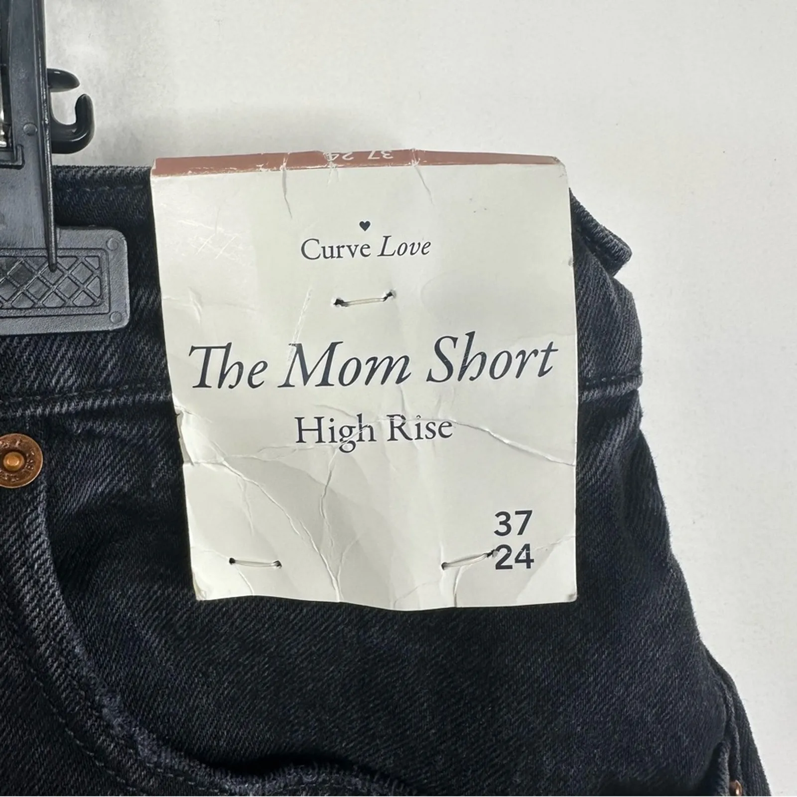 NEW Abercrombie & Fitch Curve Love The Mom Short High Rise Cut Off Plus Size 24 - Image 4