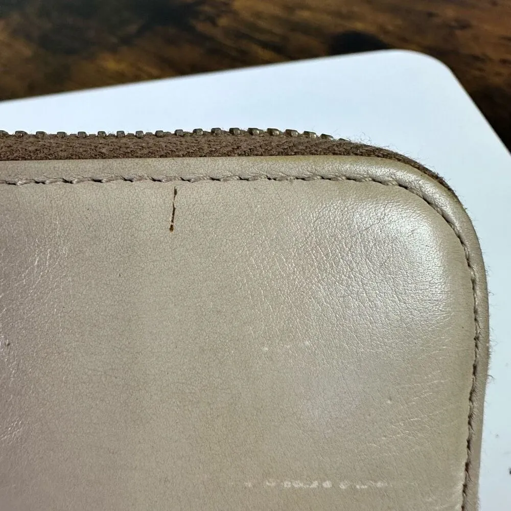 Prada Ribbon Beige Long Zippy‎ Wallet Full Zip Leather - Image 7