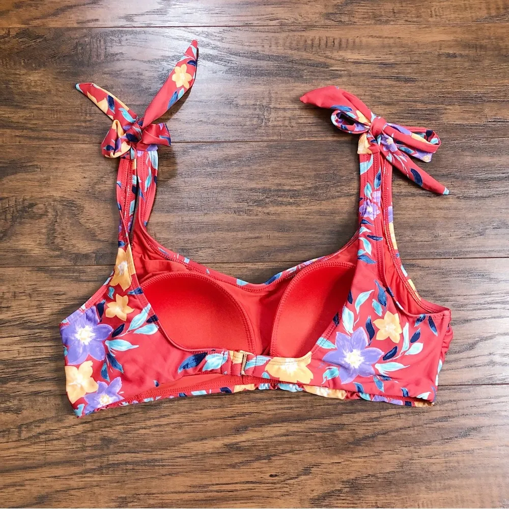 ModCloth • red floral swimsuit Clarice High-Waisted Bikini Bottom Tanya Crop Top - Image 8