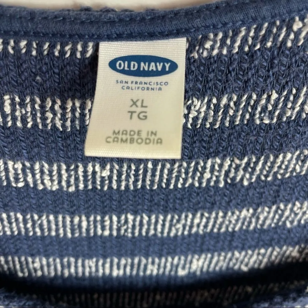 Old Navy Blue Striped A-Line Dress - Image 6