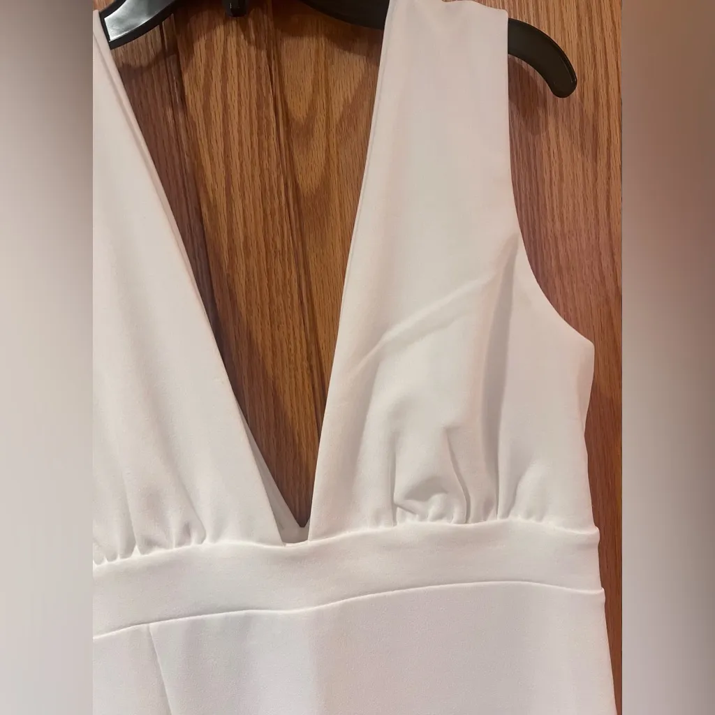 Nasty Gal Deep‎ on Dancing White Formal Holiday Midi Dress High Slit Size 8 NEW - Image 8