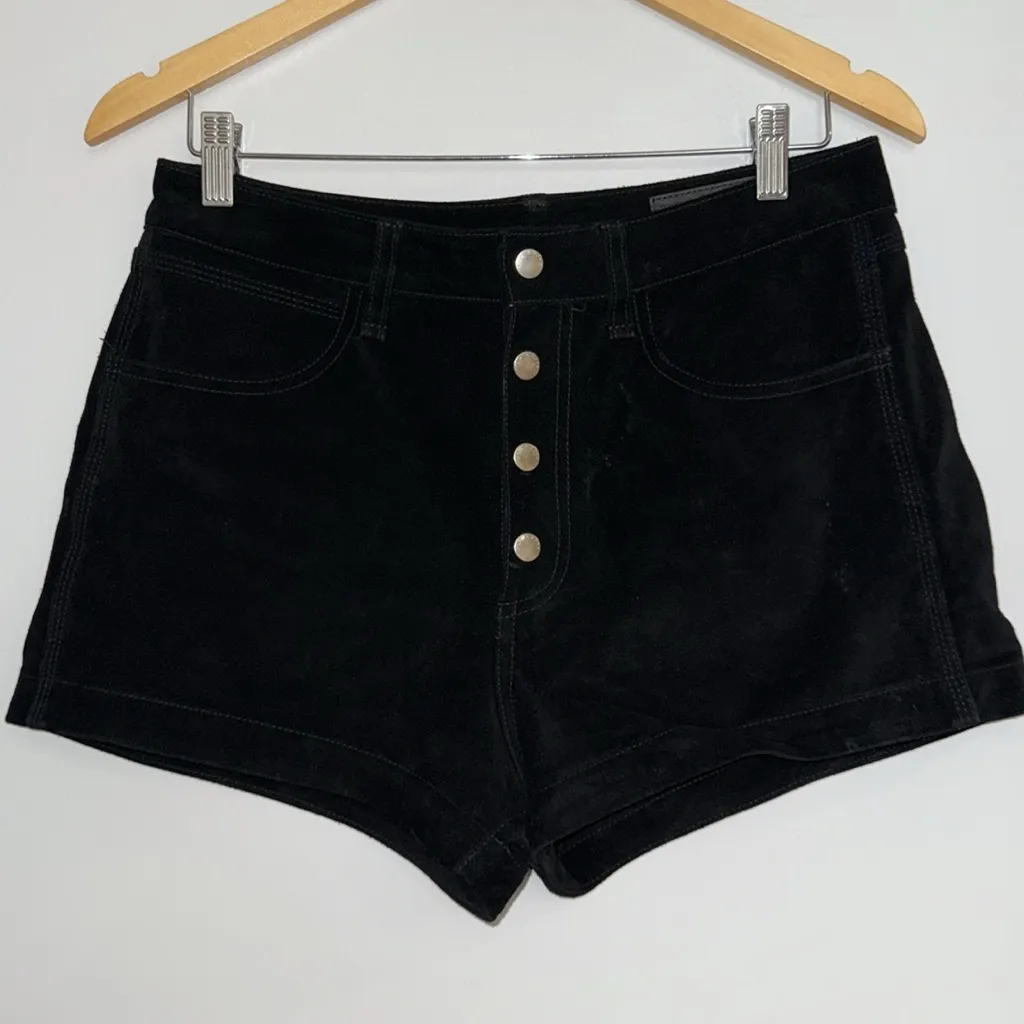 MOVING SALE Rag & Bone Lou Short Black High Waist Calf Leather Shorts - Image 6