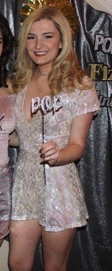 Taylor Swift Eras Tour Sequined V-Cut Gold/Silver Romper - Image 2