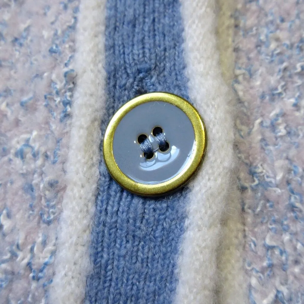 NWT J.Crew Marled Sweater Lady Jacket in Lilac Seascape White Cardigan M - Image 3