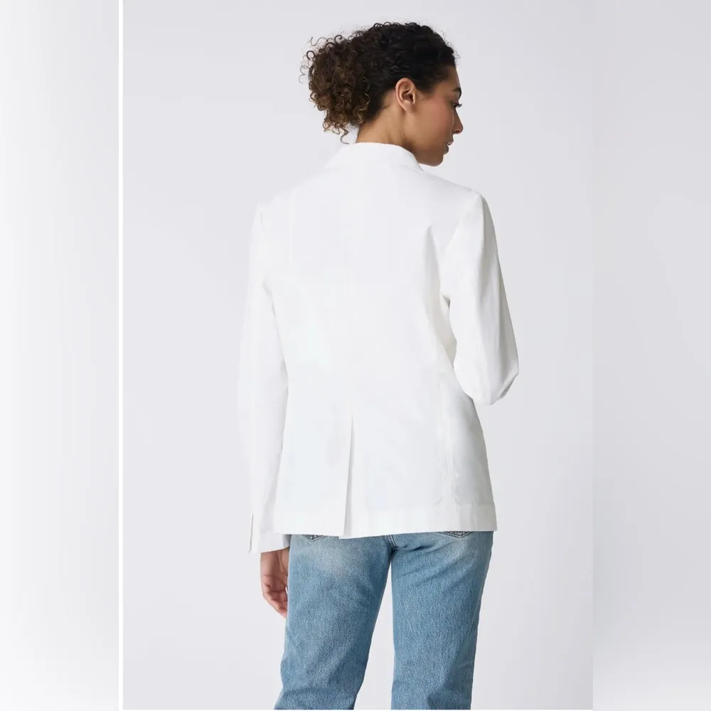 White Button Front Cotton Blend Blazer Jacket Size XS
Never worn - Image 2