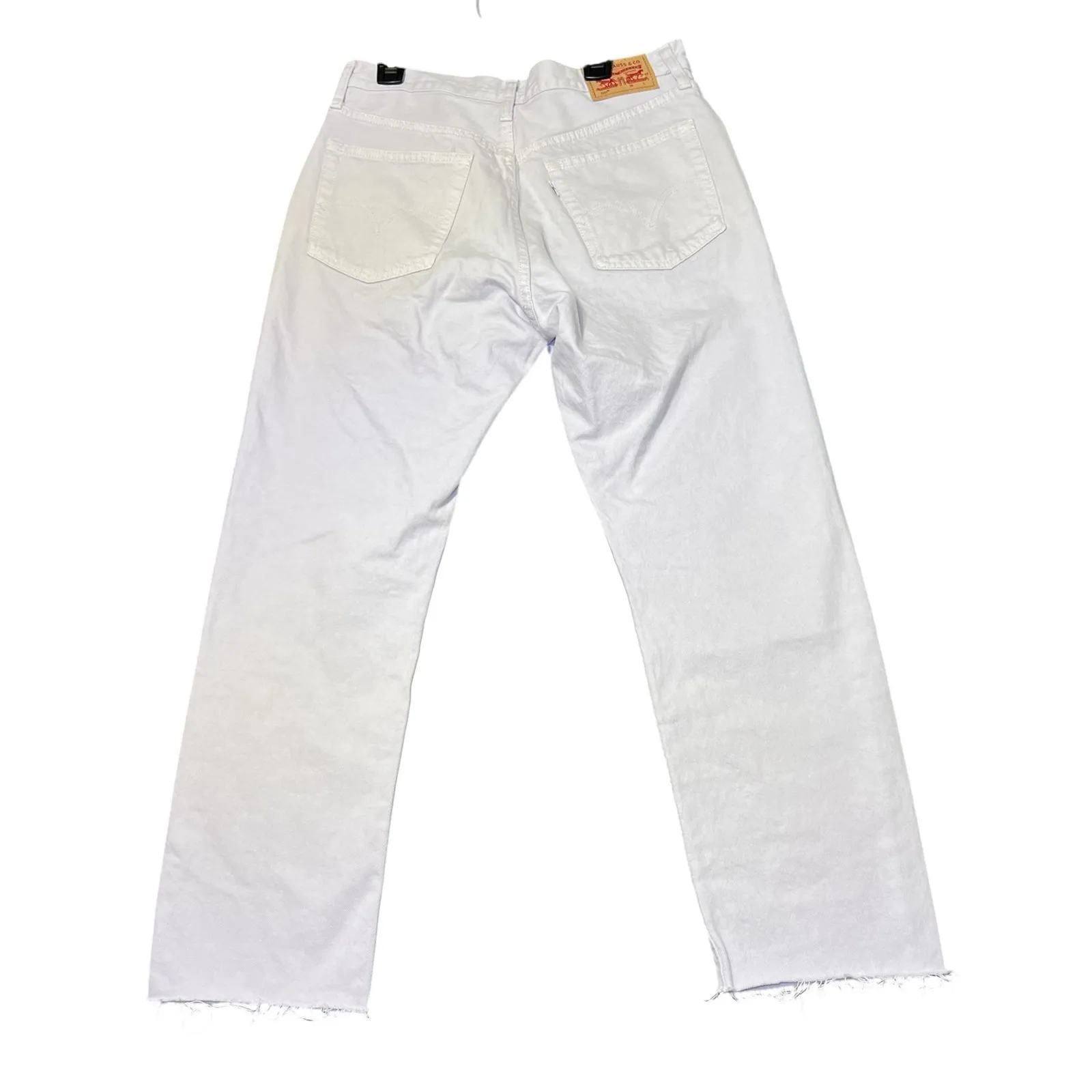 Levis 501 Jeans Womens 28x26 Light Pink Straight Leg Raw Hem Denim Casual New Size 28 - Image 3