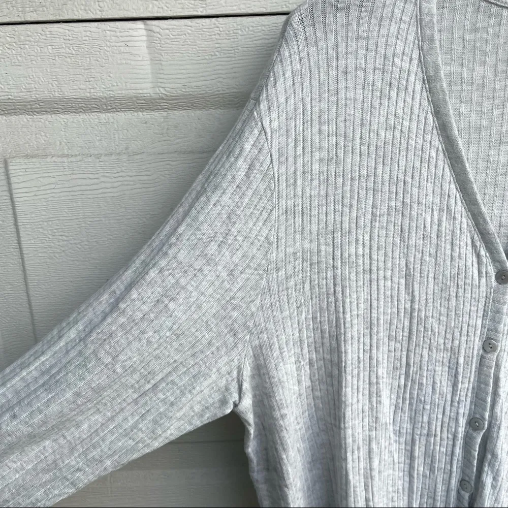 Ava & Viv Womens Cardigan Gray Long Sleeve Layering Button Front Plus 1X - Image 7