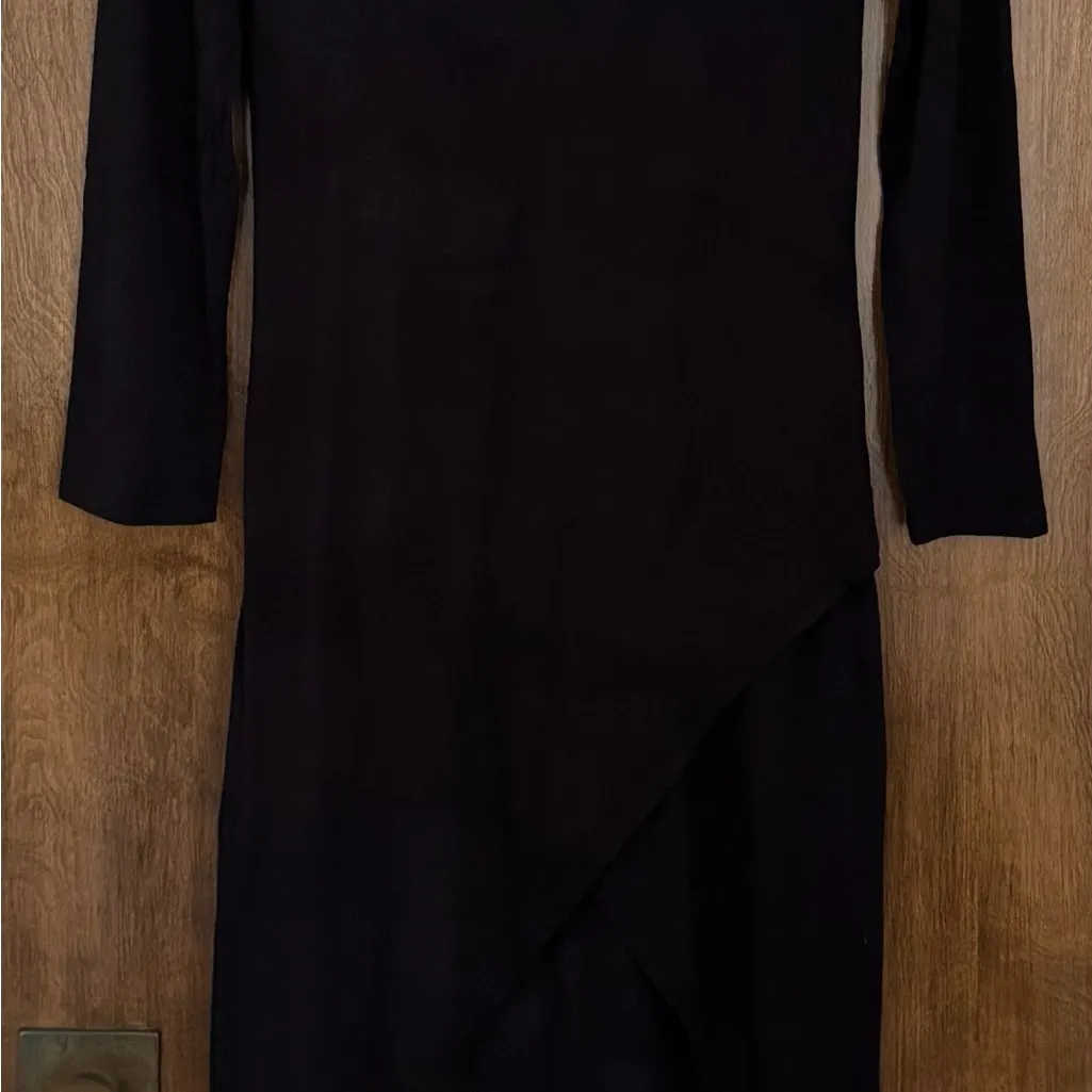 Revolve Benjamin Jay Black Jay Layne hi low modal Long Sleeve Dress, size M Size M - Image 11