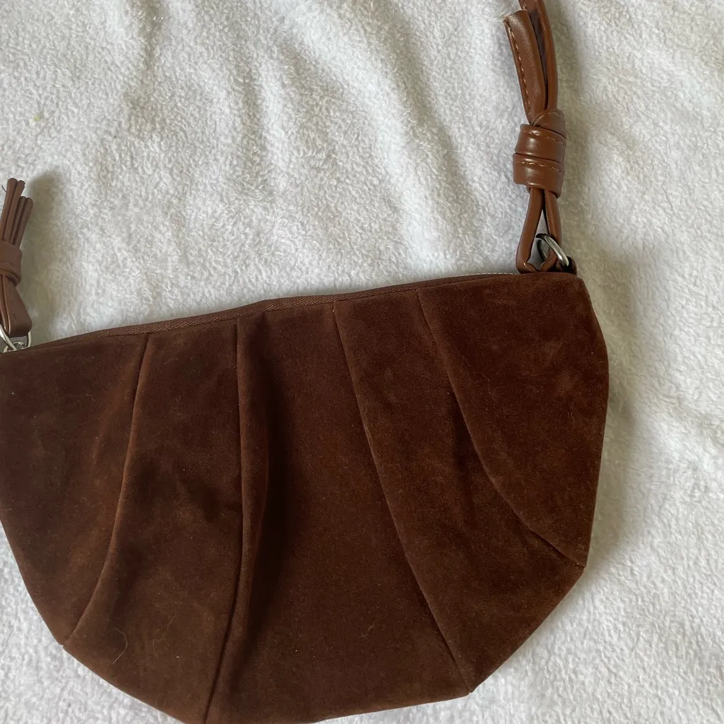 Boho Faux Leather and Suede Purse Brown - Image 3