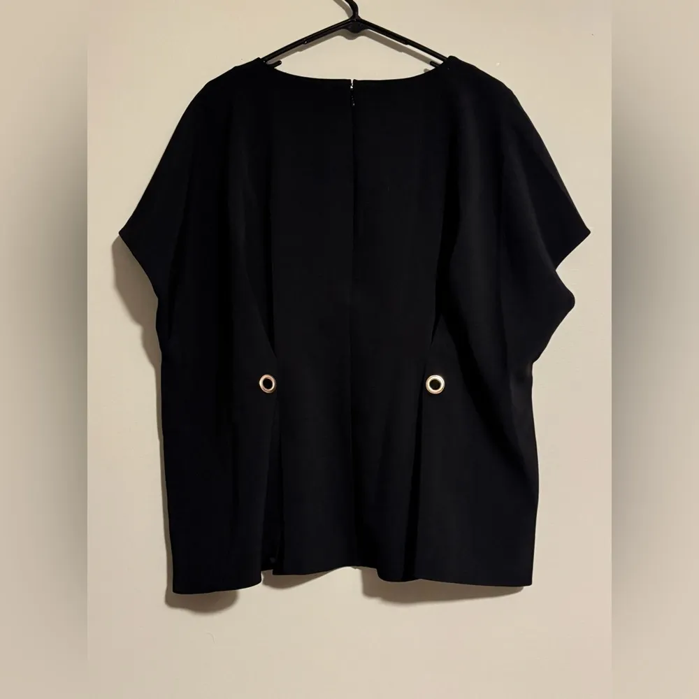 NWT Lane Bryant Black Blouse with Gold Circle Accents size 18/20 - Image 5