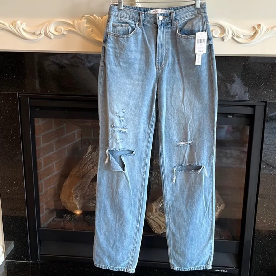 Tinseltown Jeans Destroyed Straight Leg Womens 9 New - Image 3