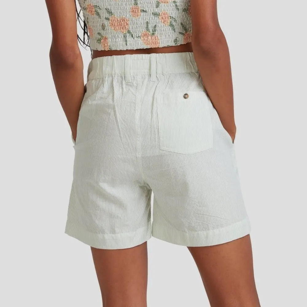 Yacht Club High Rise Shorts - Pistachio Light Green Seersucker - L/XL NWT! - Image 5