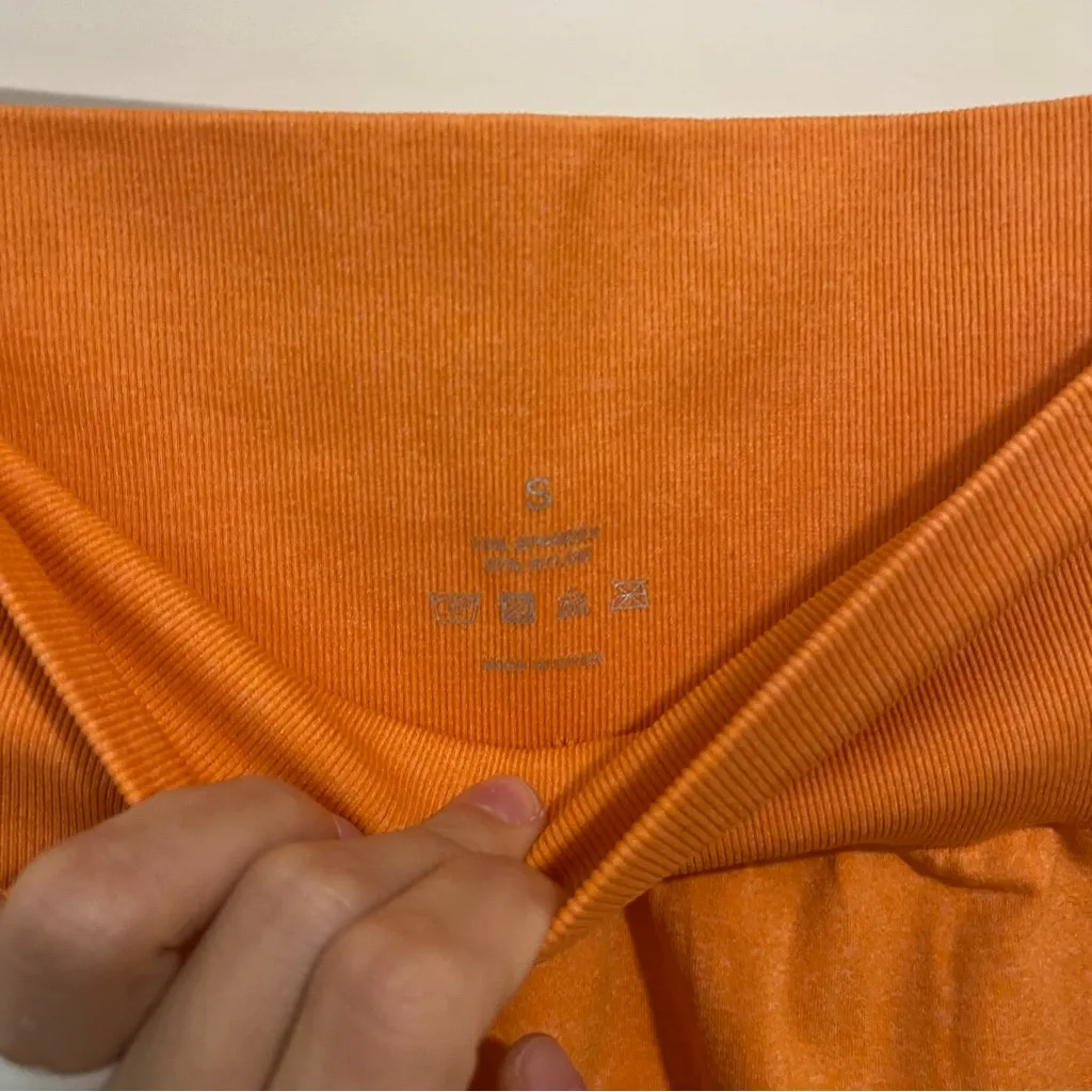 NVGTN Sunset Orange Contour Seamless Leggings size Small - Image 7