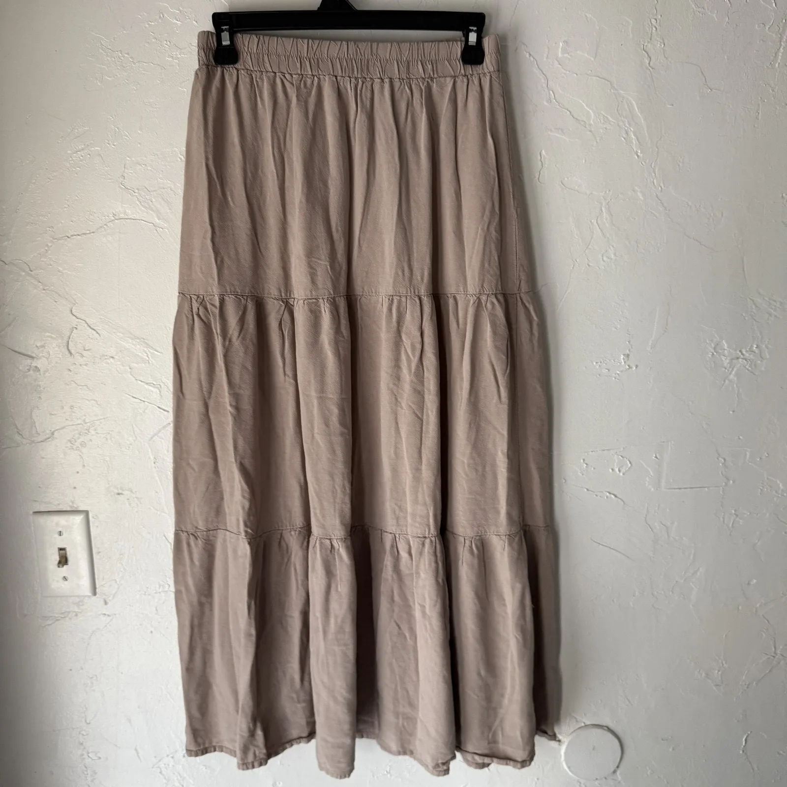 ShoSho Skirt Womens Medium Large Tiered Maxi Pull On Boho Flowy Rayon‎ Casual - Image 4