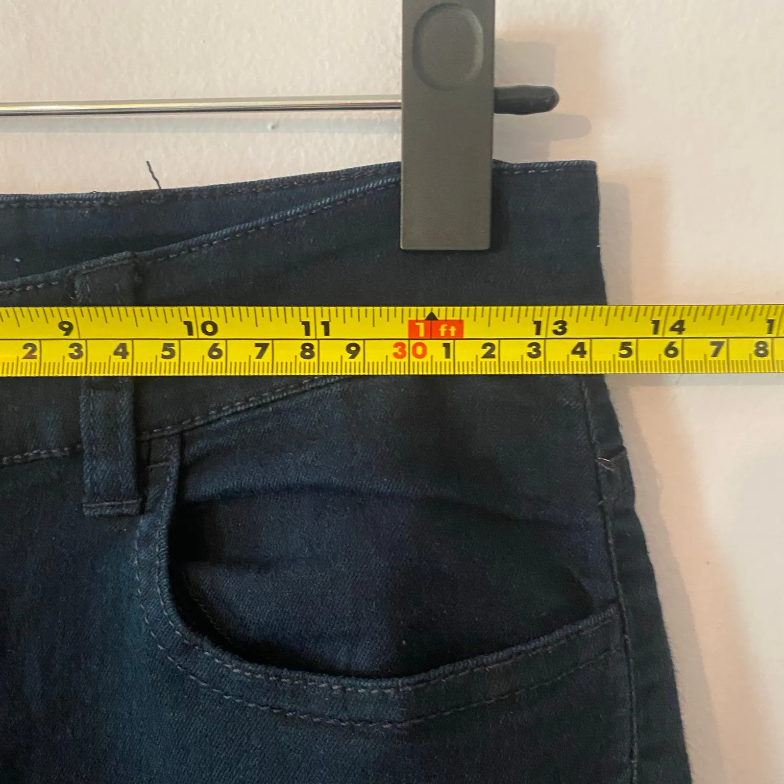 Eileen Fisher Navy Blue Dark Wash Mid Rise Jeans Pants Skinny Fit Women's size 2 - Image 7