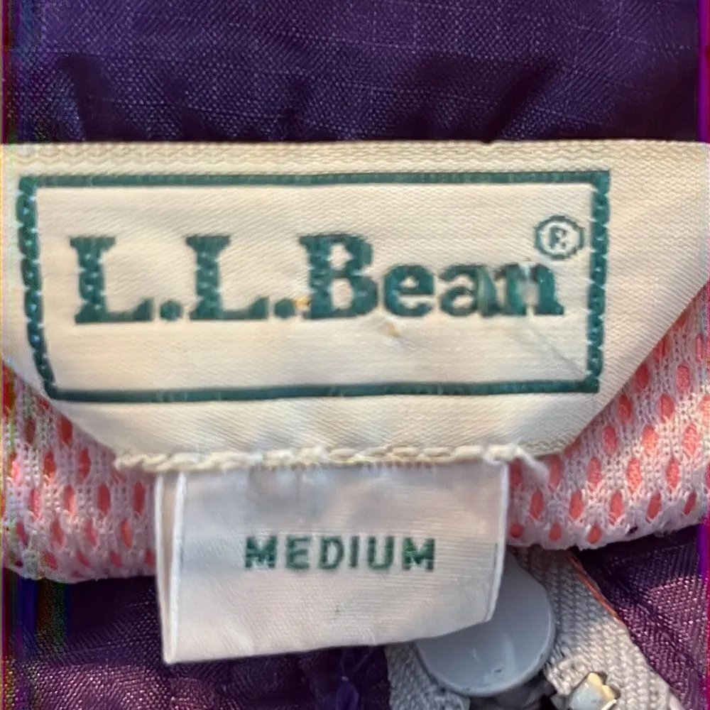 L.L. Bean Salmon/Grey HalfZip Pullover Long Sleeve Adjustable Windbreaker - Image 14