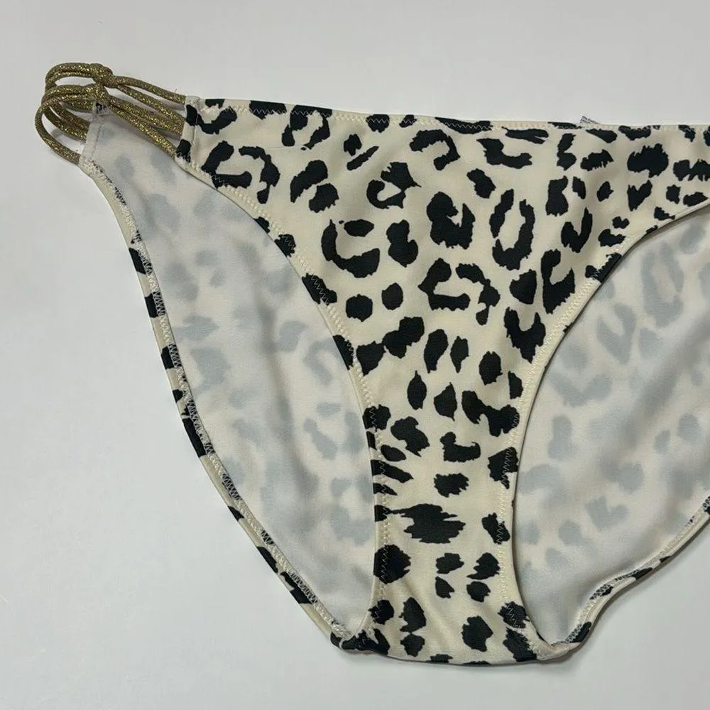 Aerie Animal Print Bikini Bottom with Black Accents Xl - Image 3