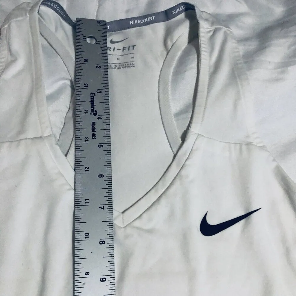Nike Tank Top Womens White Sports Bra Pullover Shirt Sports Athletic M Tennis - Image 4