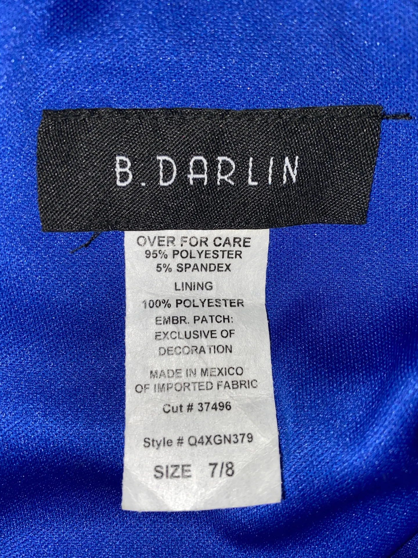 B Darlin Royal Blue Homecoming Dress - Image 6