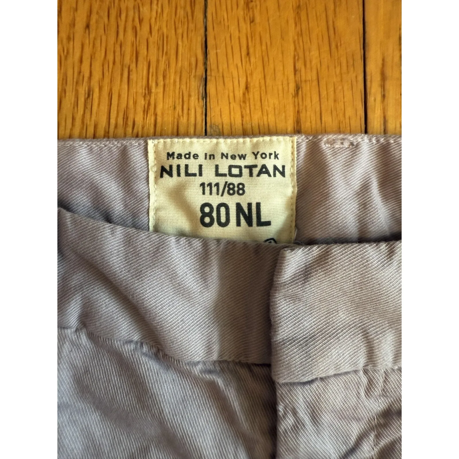 Nili Lotan Pants Womens 4 Lilac East Hampton Straight Chino Made USA New Tag Purple - Image 2
