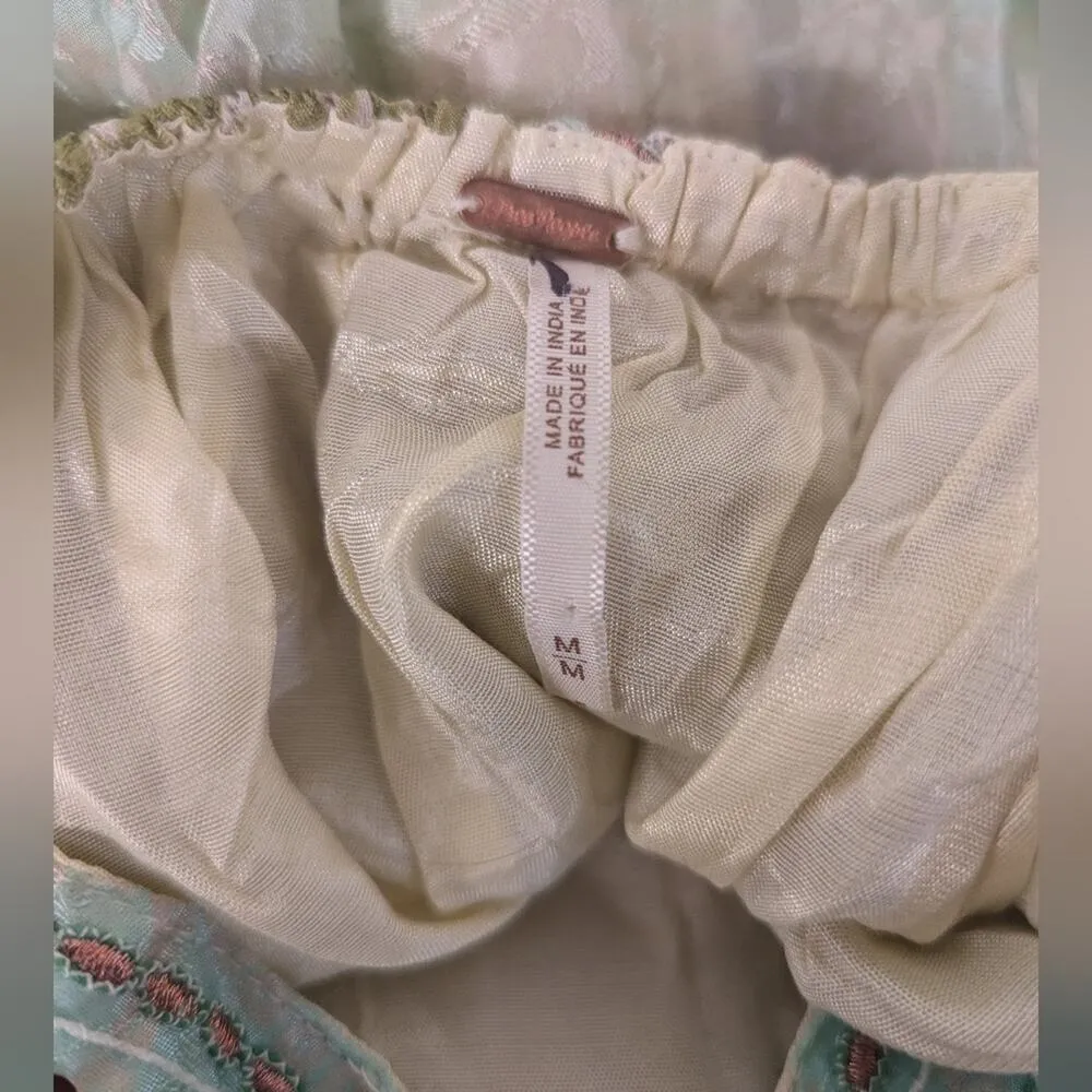 New Free People Into The Nights Maxi Dress Sz Medium M beaded print boho ruffle - Image 10