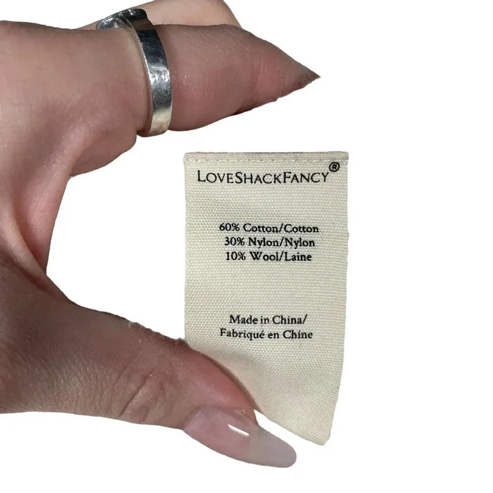 LoveShackFancy Boscom Cardigan‎ Sweater Taupe Skies Leopard Print Size Medium - Image 9