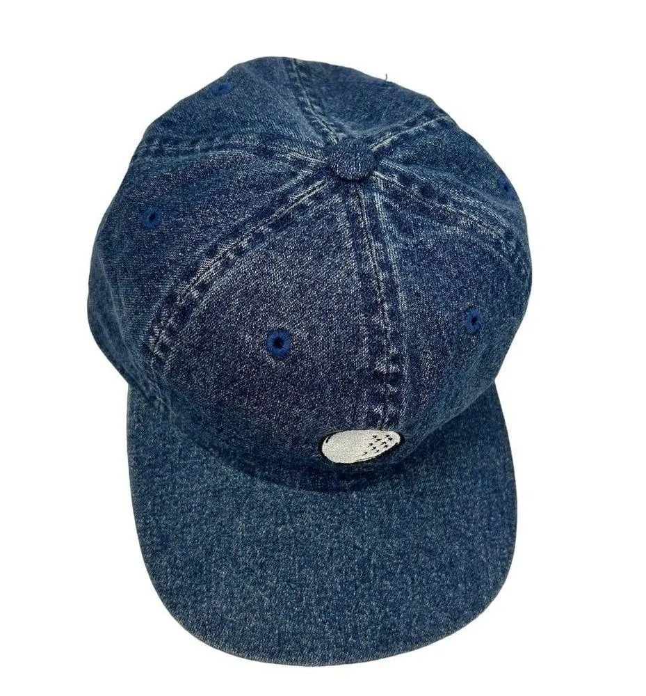 Imperial Vintage Denim Baseball Cap Blue Golf Embroidered Unisex Hat - Image 3