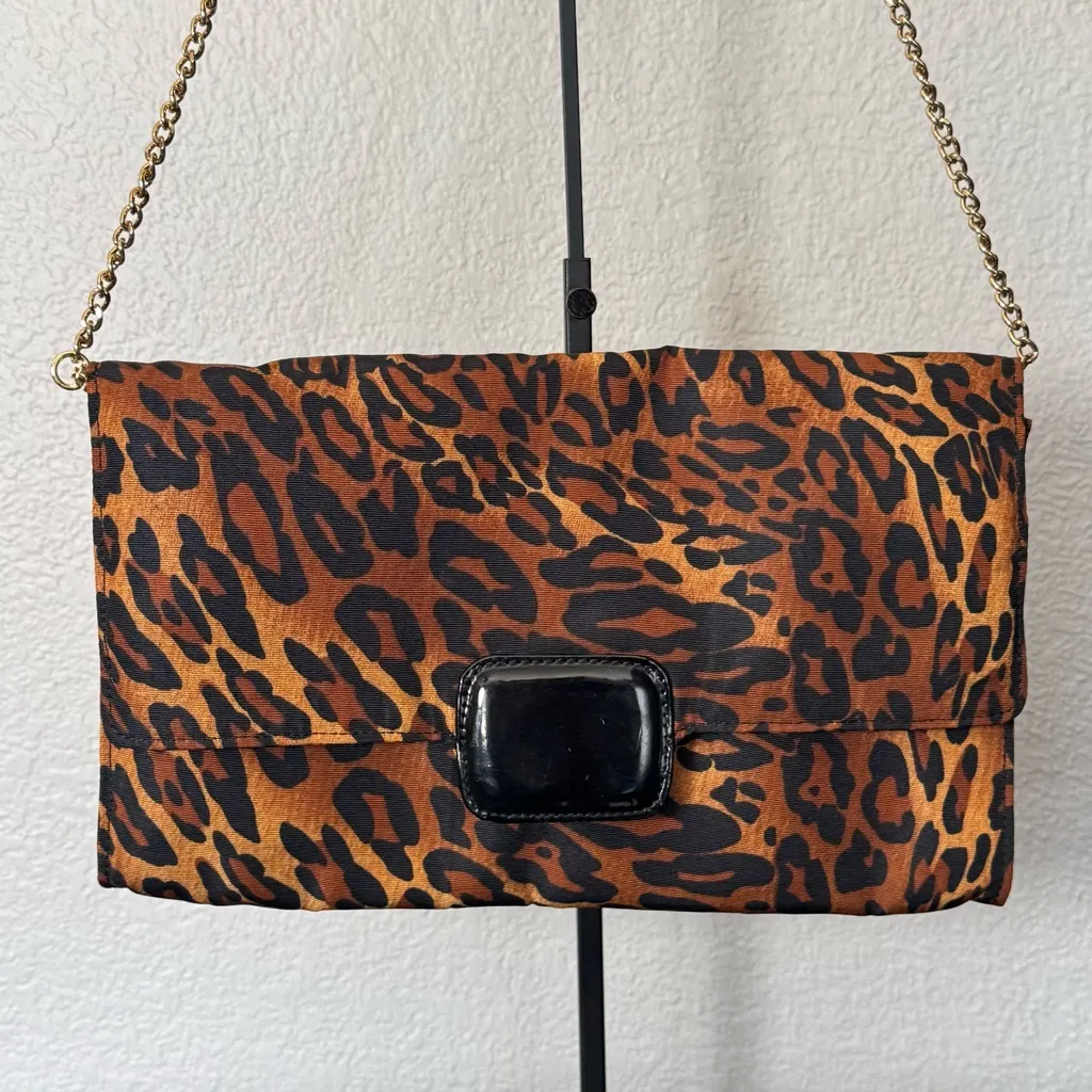 Chico’s Leopard Print Gold Chain Shoulder Bag - Image 3