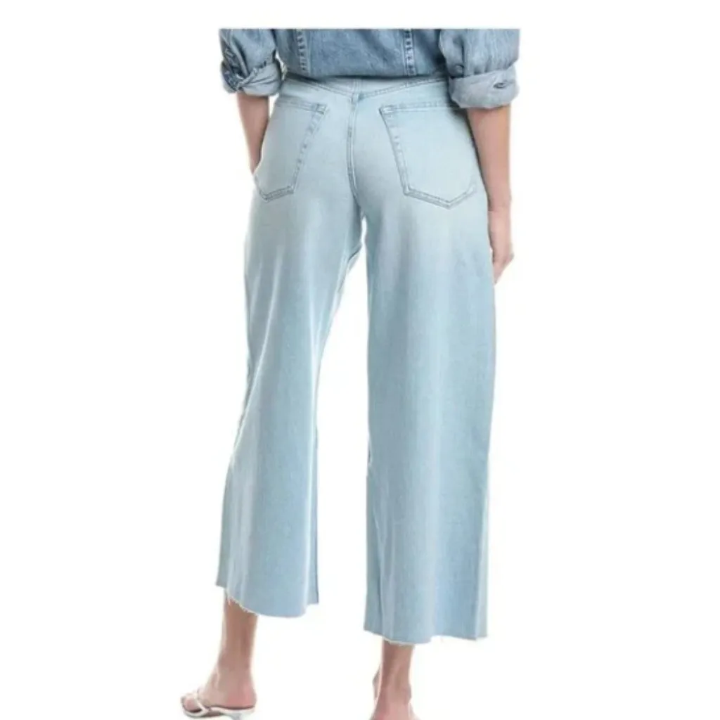 rag & bone Women's Serena High Rise Wide Leg Raw Hem Denim Jeans Size 34 - Image 2