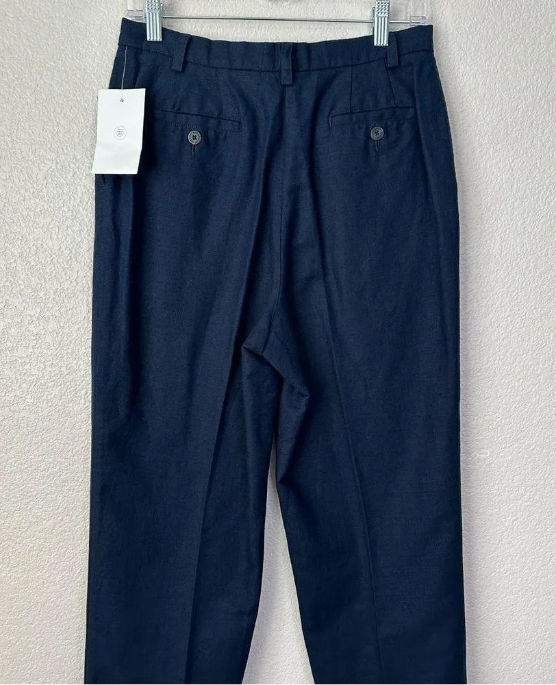 NWT Liz Claiborne Linen Blend Kylie Navy Blue Wrinkle Free Pants - Image 7
