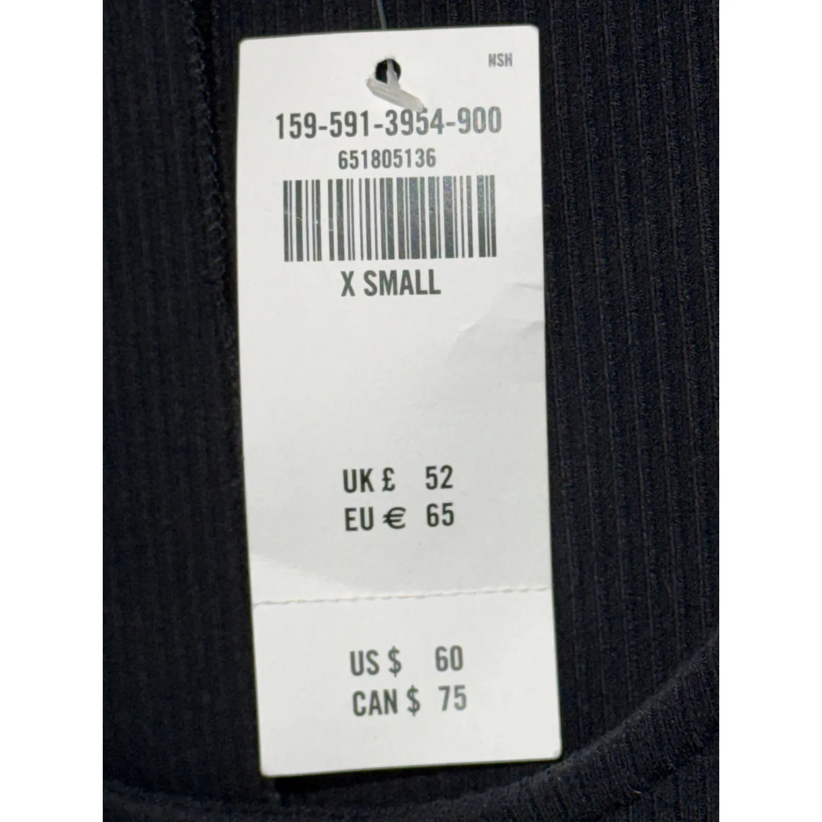 NWT Abercrombie & Fitch Black Ribbed Knit Scoop Neck Cap Sleeve Mini Dress Sz XS - Image 7