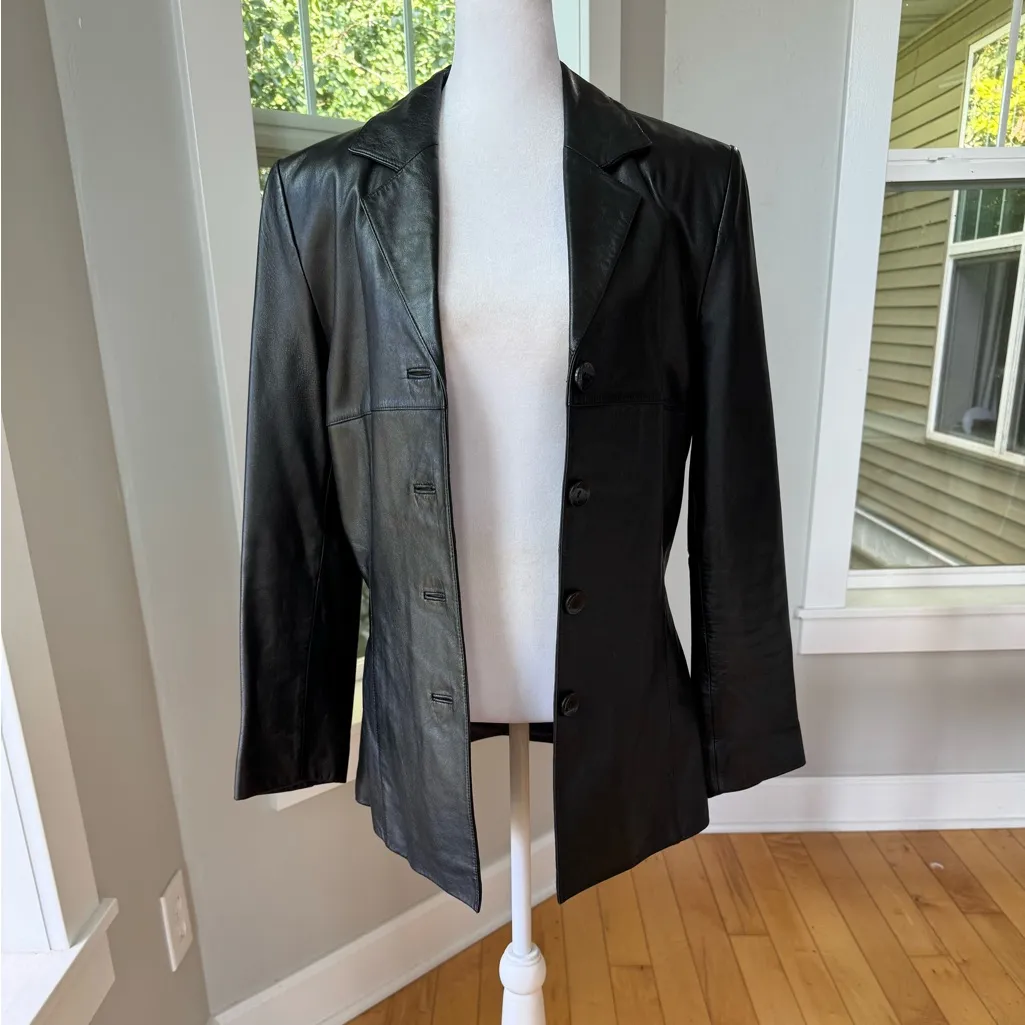 Vintage Pelle Studio Wilson’s Leather Black Leather Jacket Size Medium - Image 10