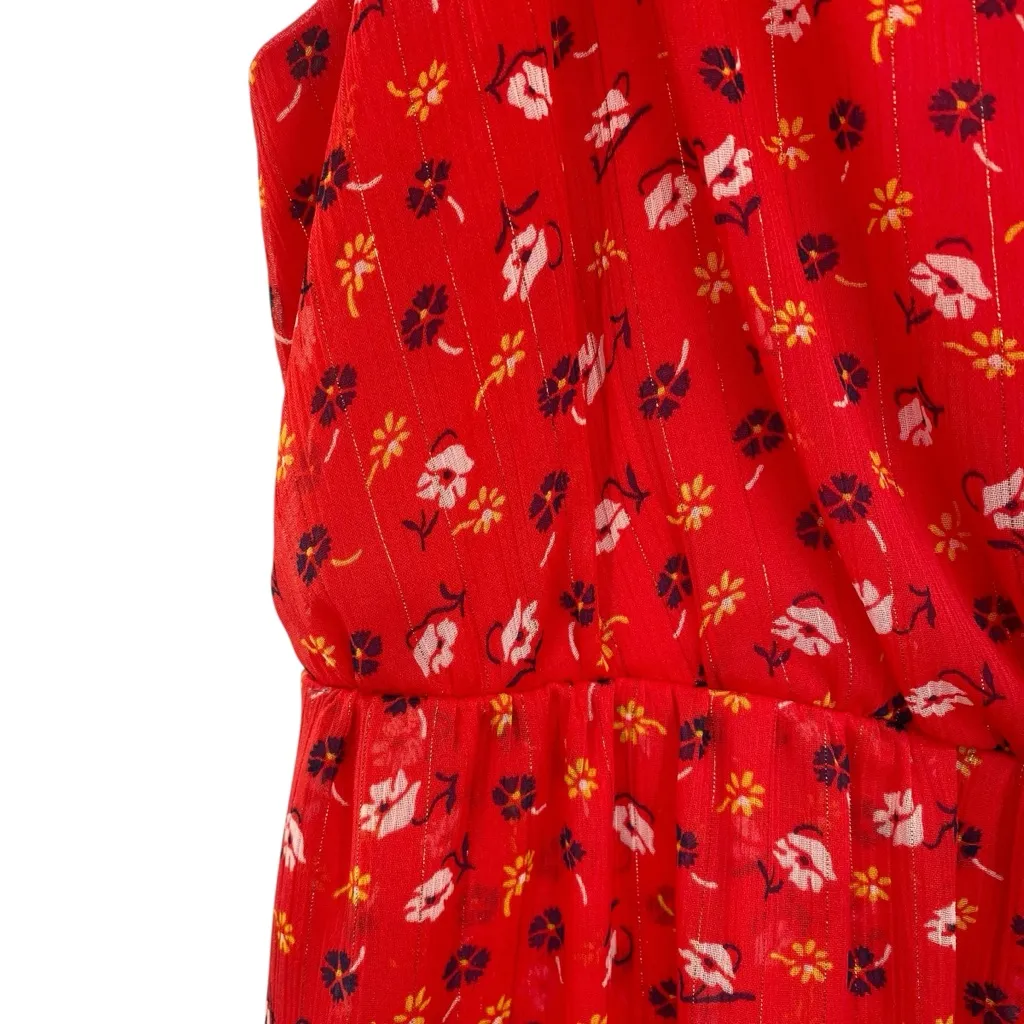 Madewell Prairie Posies Ruffle Strap Faux Wrap Dress Prairie Floral Maxi - Image 4