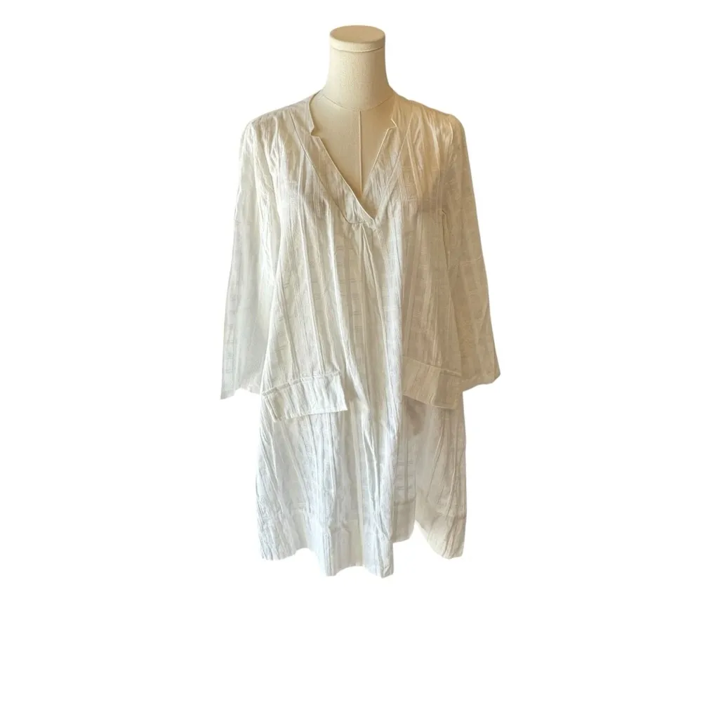 Pomander Place x Tuckernuck - White Mini Carolina Caftan Swim Cover-Up Sz M - Image 2