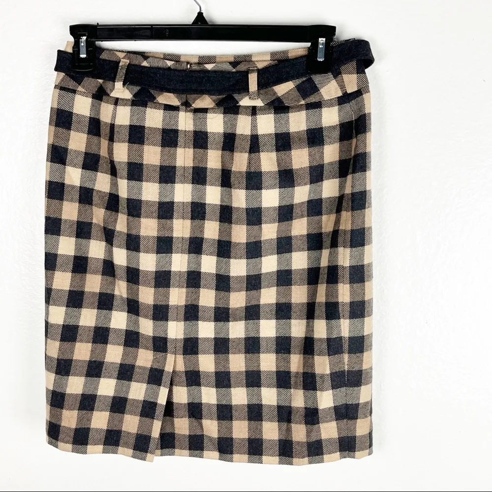 Pendleton  100% Virgin Wool Lined Plaid Pencil Skirt, Size 8 - Image 2