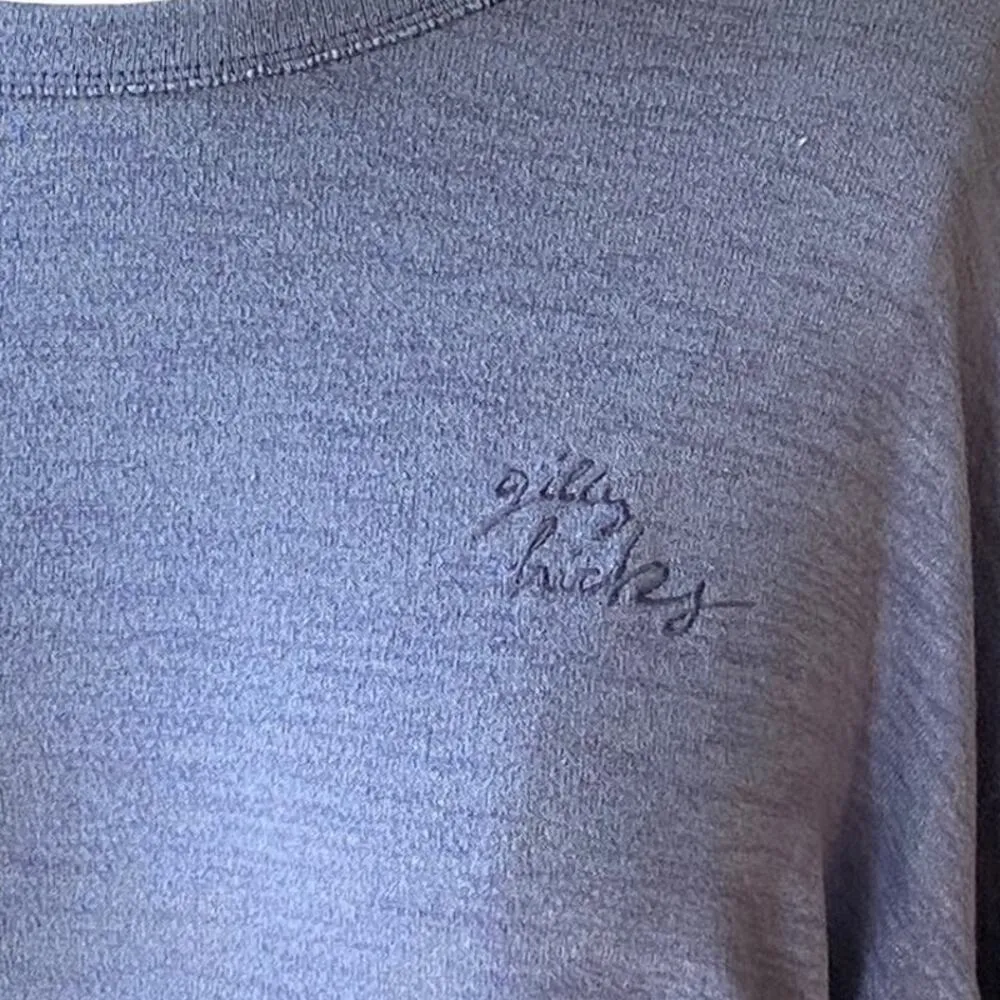 GILLY HICKS Light Blue Open Back Long Sleeve Activewear Top ~ Women's MEDIUM - Image 3